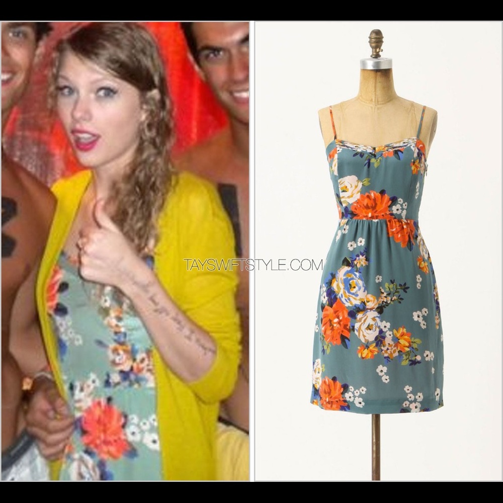 Moulinette Soeurs Floral Mini Dress - Blue and Orange